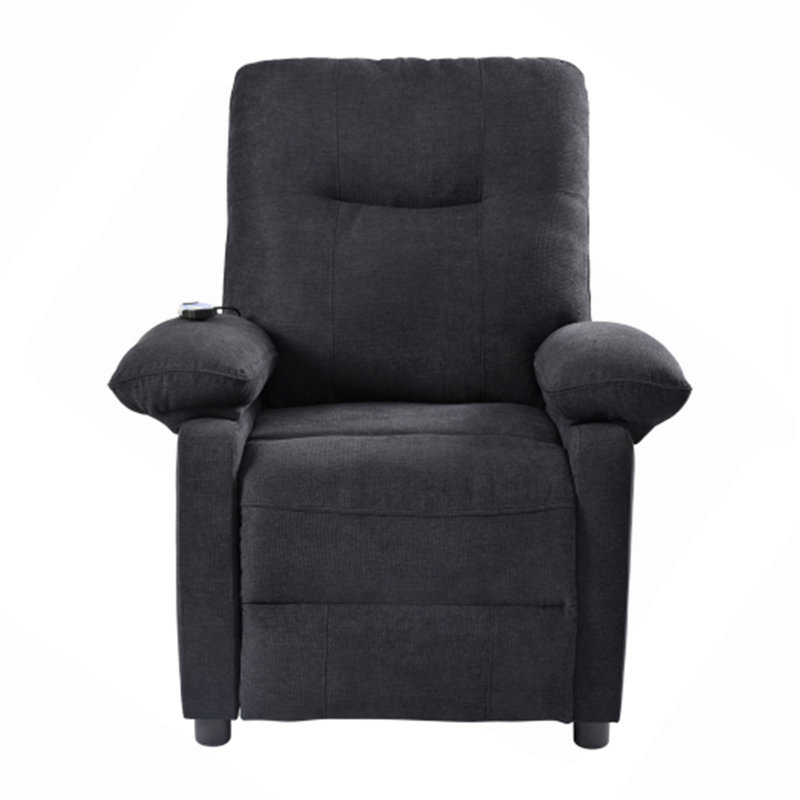 160°Recliner Chair For Elderly Seniors-Manual Push Back Reclining Chair With 8-Point Massage & Heating, Plush Chenille Fabric & Remote Control, Side Storage Pockets For Living Room, Bedroom