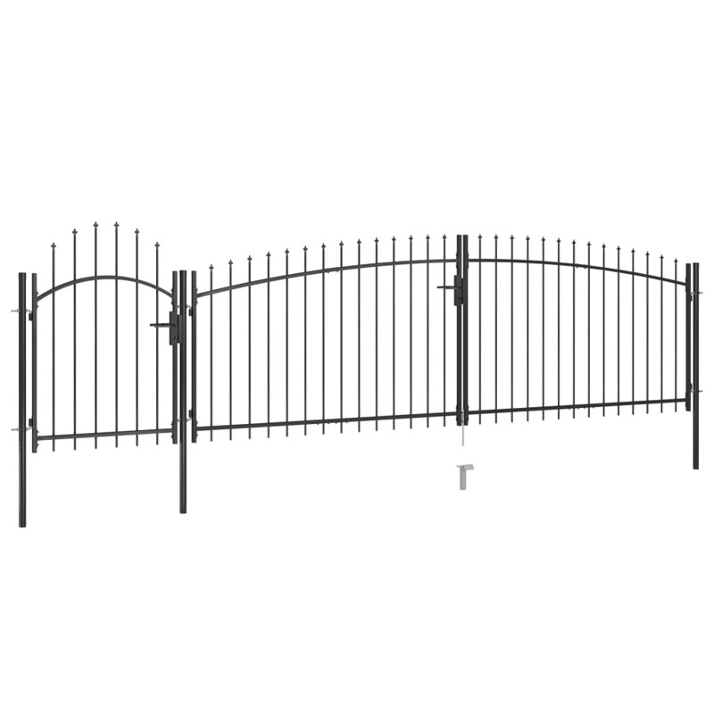 Papaleo Black Metal Gate, 175cm H x 500cm W