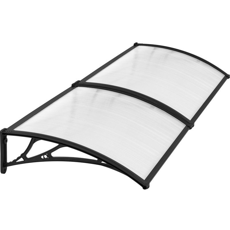 1m x .8m Door Canopy, 23cm H X 120cm W X 76cm D, Black