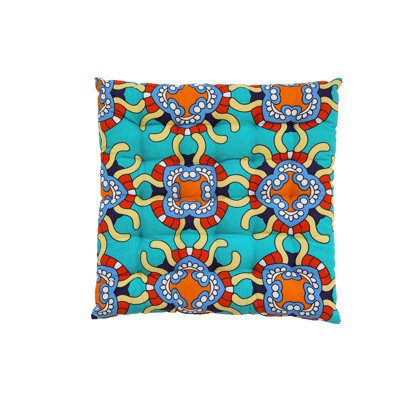 Sun with Flowers Garden Seat Cushion