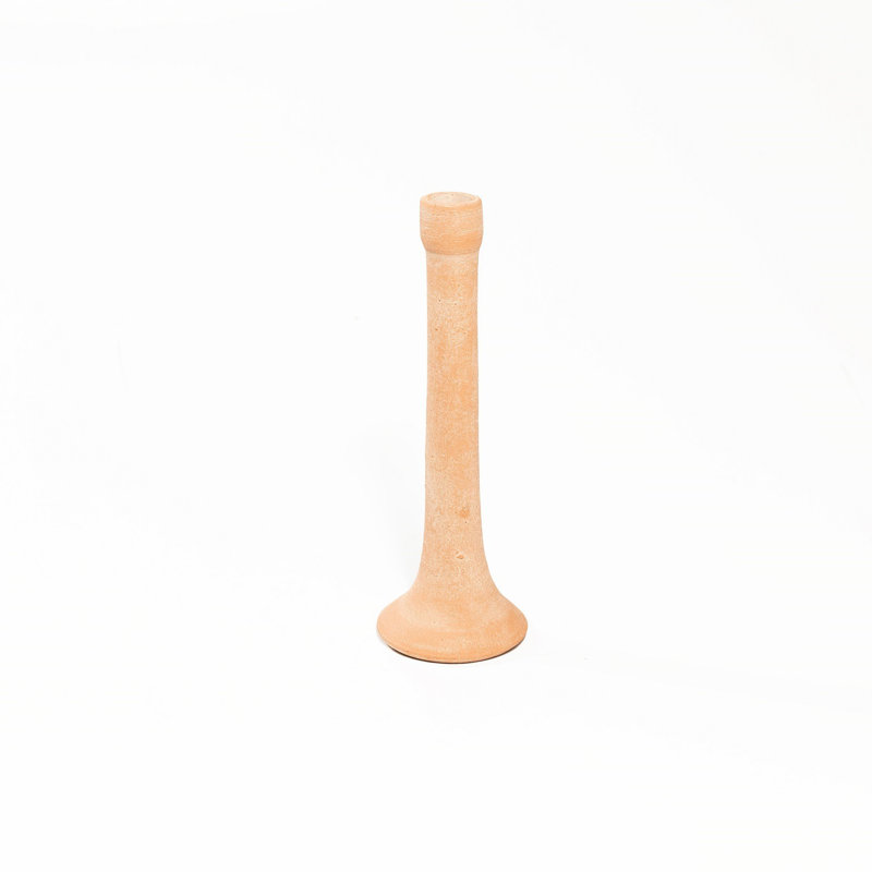 Bougeoir de table en argile Elion, H 7,5 po x l 3,75 po x P 3,75 po