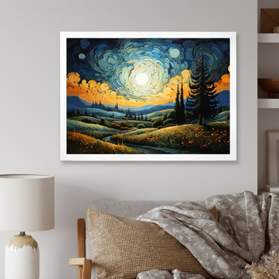 «Vangogh The Swaying Cypress III», art mural sur toile Vangogh