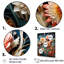 Papier coloré botanique artistique II - Fleurs, impressions sur toile-446861521-446861512