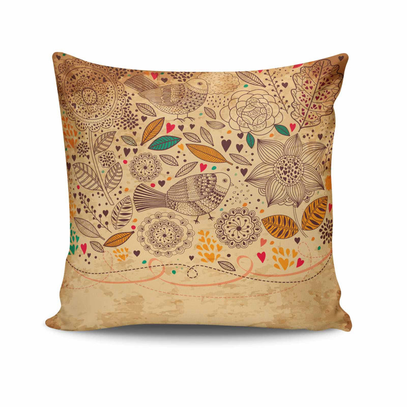 Housse et insert de coussin carré en mélange de coton Cecilly