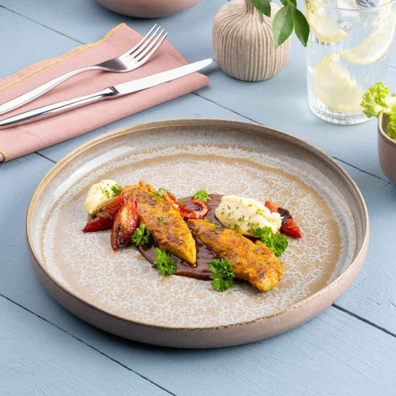 Assiette à dîner en porcelaine artistique | Forme ronde,