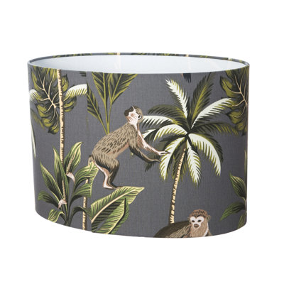 28cm H Cotton Oval Lamp Shade ( Screw On )