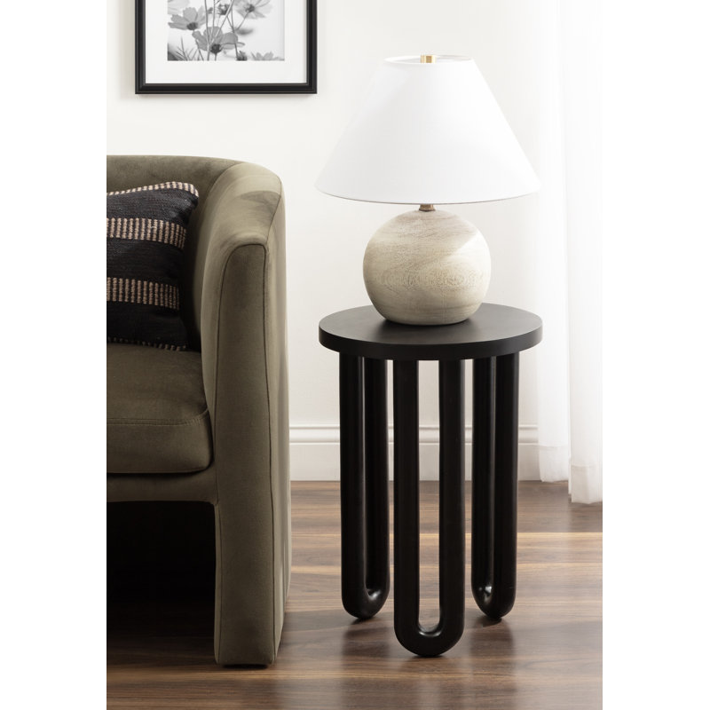Table d'appoint ronde Modern Living, Noir