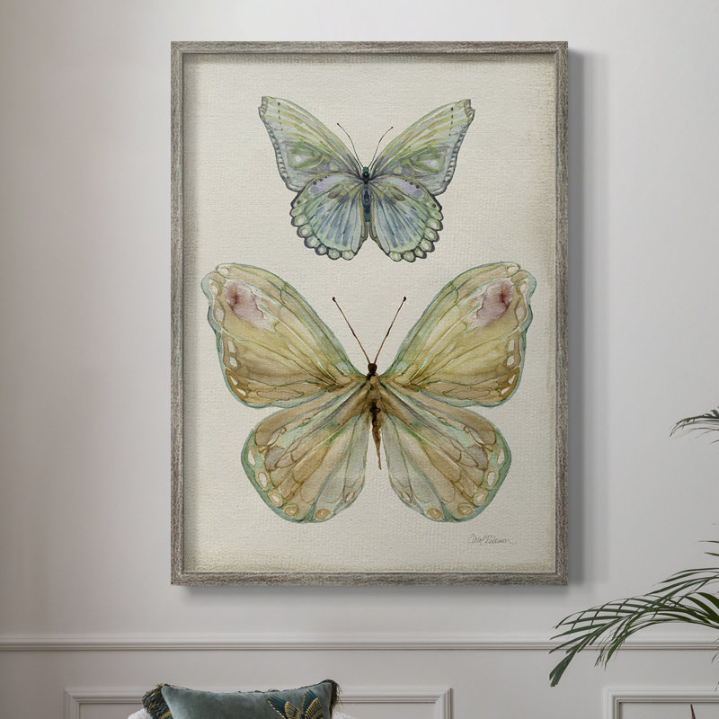 «Botanical Butterfly II», reproduction encadrée - bois massif, H 30 po x l 24 po