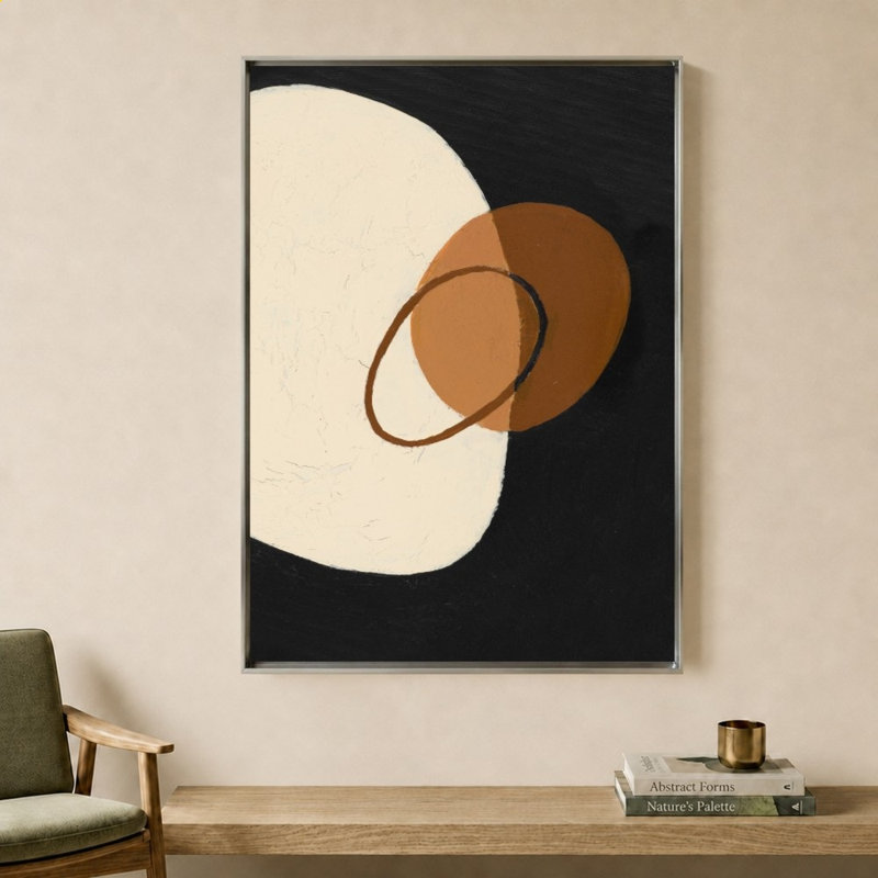 Circular Abstract Black par Patricia Pinto - Impression sur toile