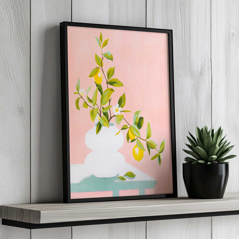 Après-midi Limoncello I par Grace Popp, reproduction d'art, H 36 po x l 24 po, Noir