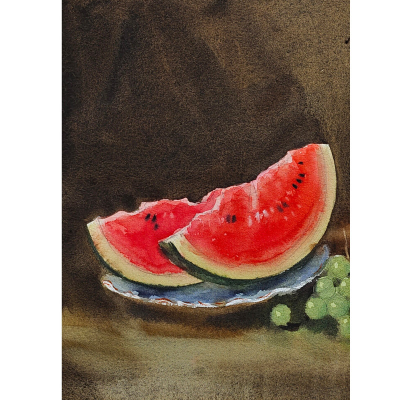 Melon d'eau | Aquarelle par Achintya Hazra