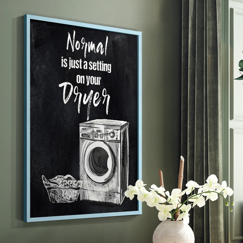 Normal Is Just A Setting Framed Print - Solid Wood, Blue, 10" H x 8" W