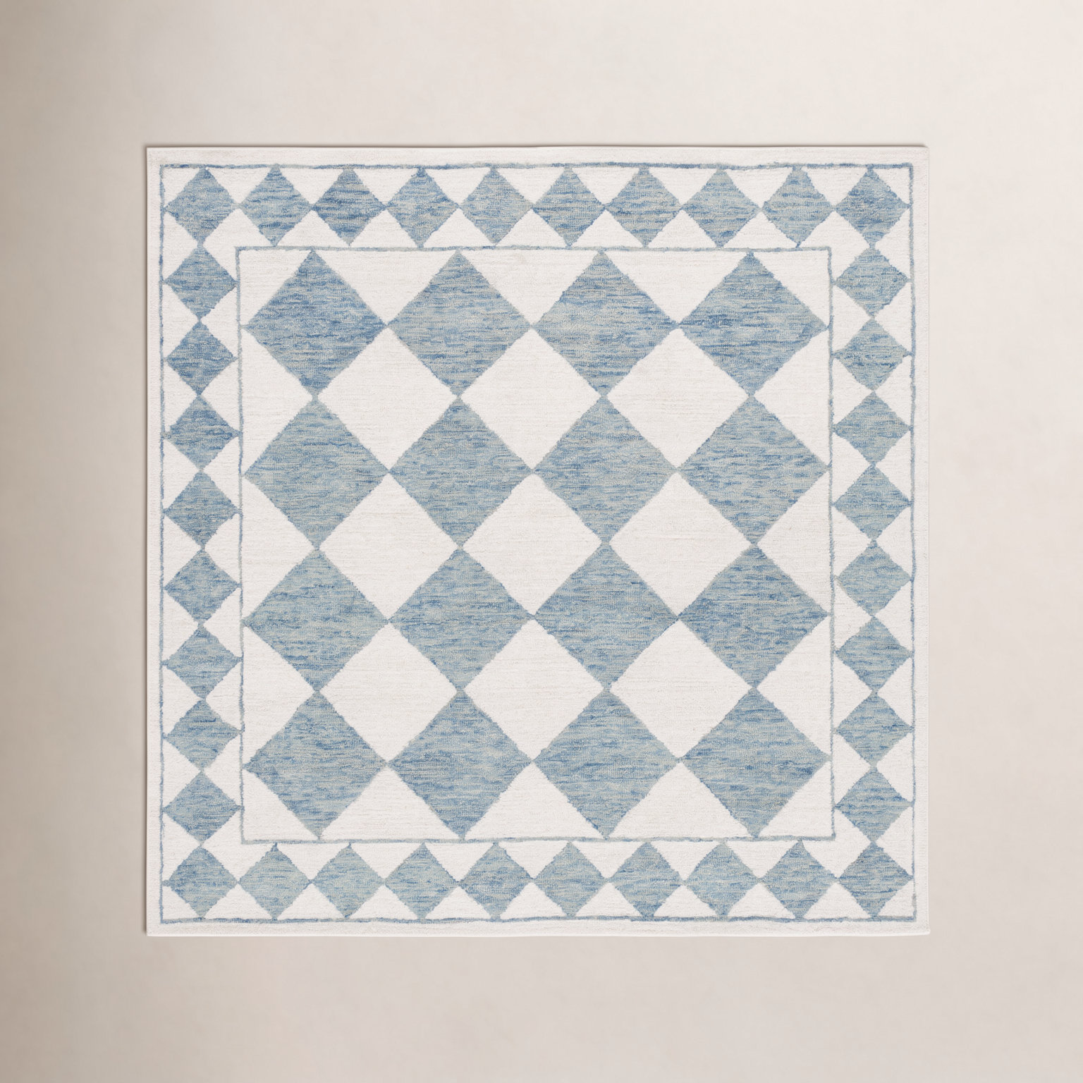 Claude Hand-Woven Geometric Rug, Square 6'