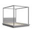 Lit plateforme à baldaquin en bois avec tête de lit-133238197