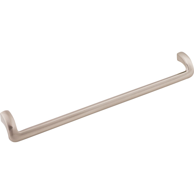 Kentfield Drop Handle, 12" Center to Center, Brushed Satin Nickel