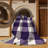 Machine Washable Checkered Purple Area Rug-1793864740