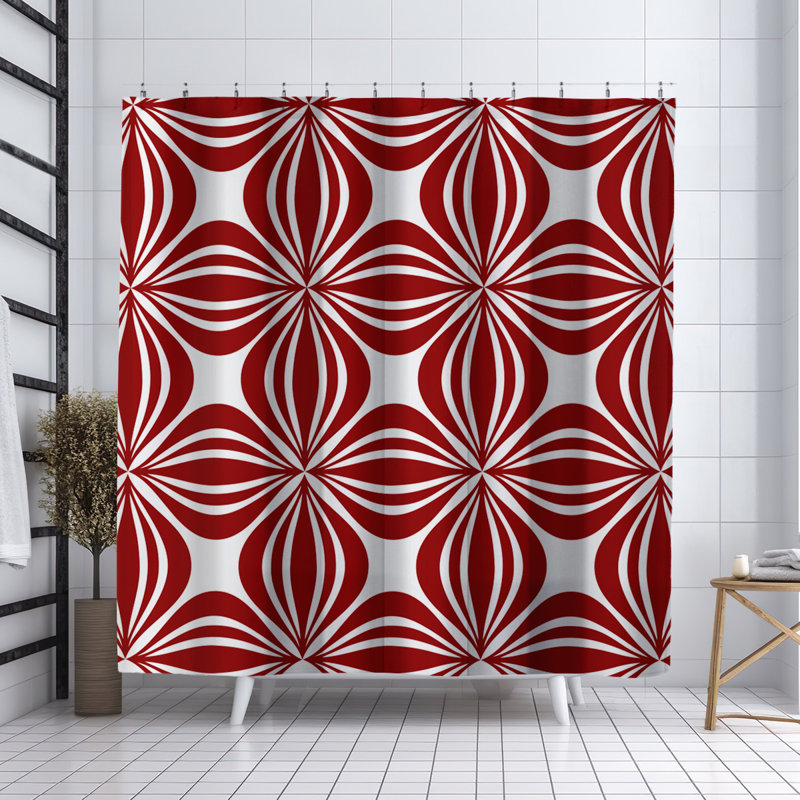 Coco Shower Curtain, Red