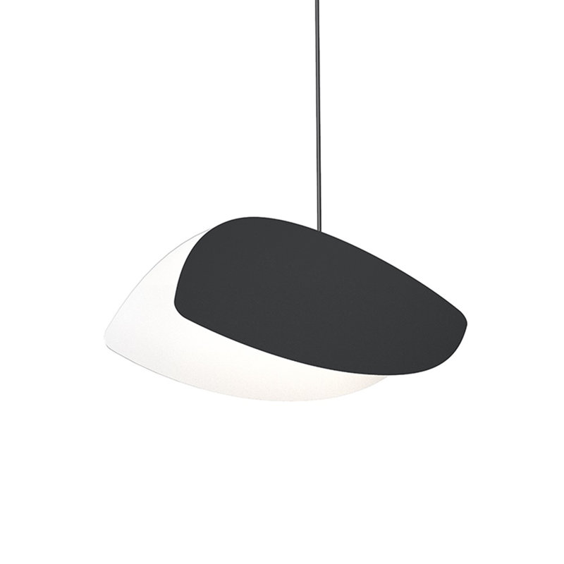 Modern Whimsy Satin Black LED Pendant Light for Indoor/Outdoor