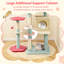 155cm Tall Cat Tree Multi-Level Aesthetic Floral Kitten Tower-Red