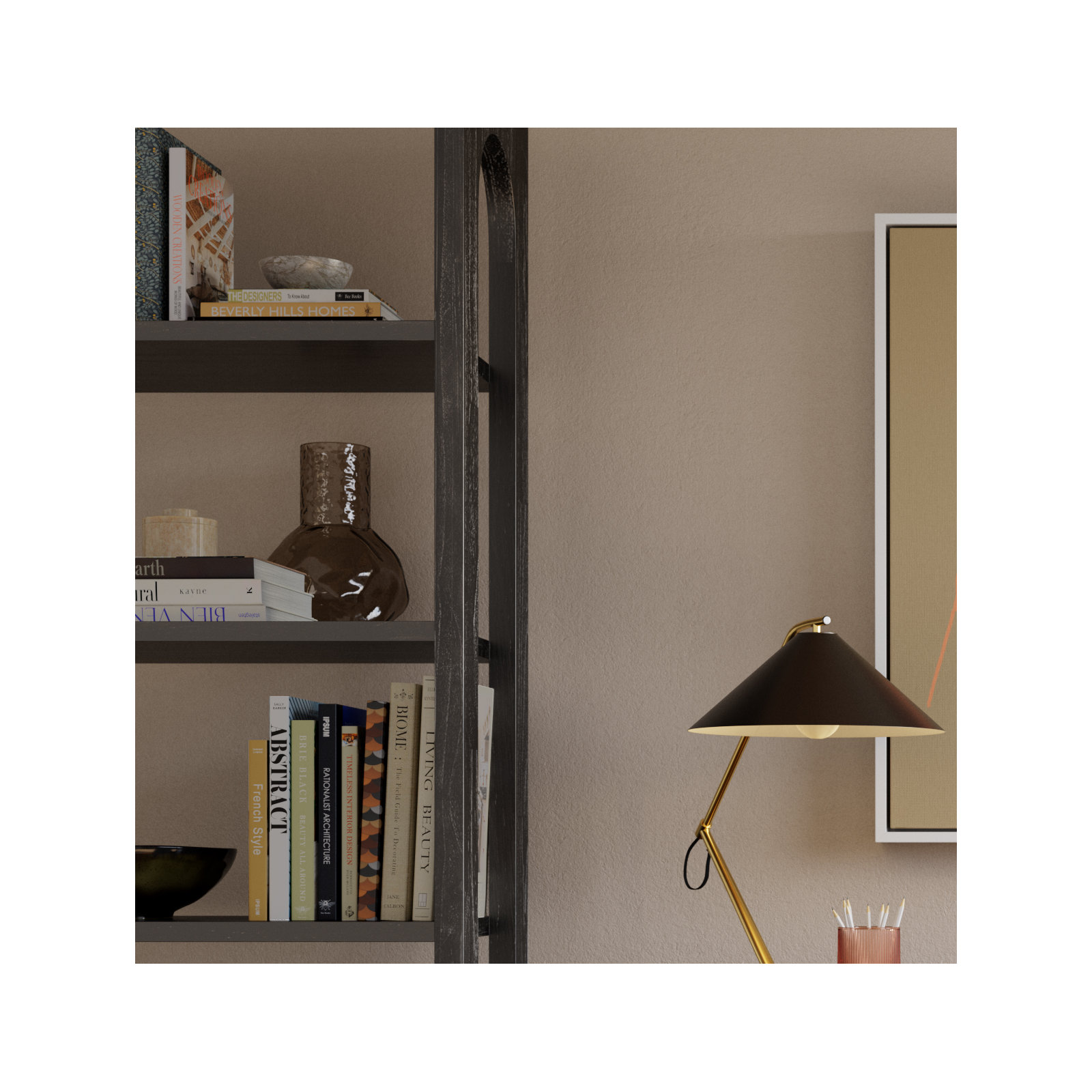 Filia Ceramic / Porcelain Table Vase, Brown, 11.81" H x 8.25" W x 8.25" D