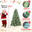 Arbre de Noël de 6 pi avec 988 pointes de branches et 66 branches de pin et d'aiguilles dures, assemblage à charnières pour une installation simple, arbre de support robuste: pointes mixtes, conception facile à monter, fêtes en métal fiables