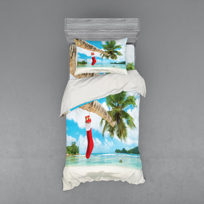 Coastal Floral Duvet Cover