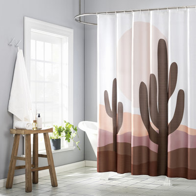 Jammie 13-Piece Southwest Print Shower Curtain Set with Hooks Included