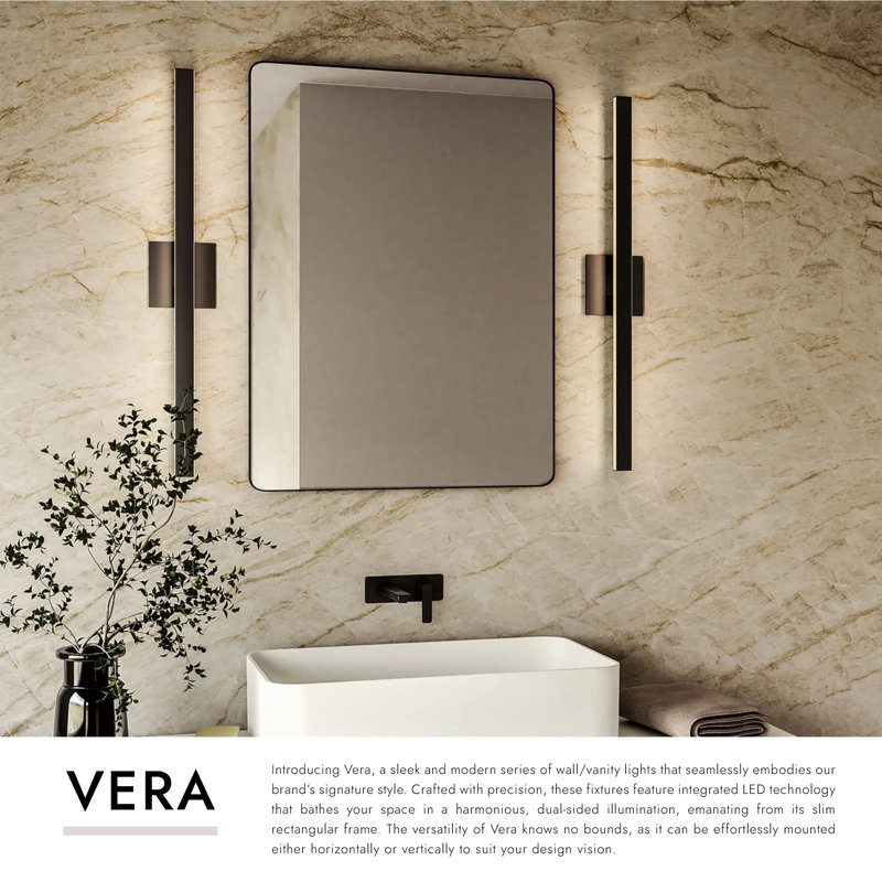 Vera 1 - Light LED Bath Bar, Black