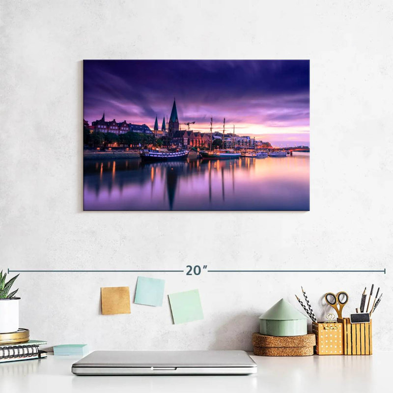 Lever de soleil mauve Nicci Bremen, H 8 po x l 12 po