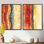 Rouille, art mural abstrait rouille, toile de terre cuite, horizon du désert en rouille et argile