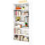 Bibliothèque moderne blanche 78 "à 7 niveaux avec rangement pour le salon, le bureau, la chambre à coucher
