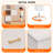 Bedroom 5 Drawer Dresser, Fabric Drawer, PU Finish, Metal Handle, Closet Kids Room, TV Stand, White