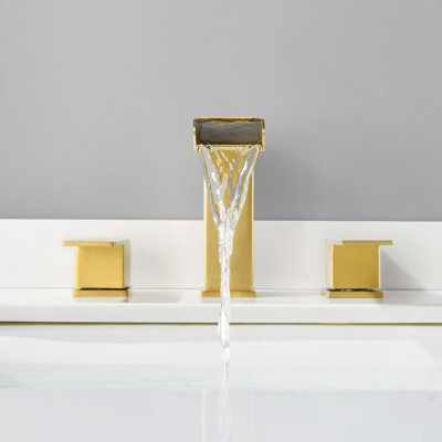 Widespread 2-handle Bathroom Faucet with Drain Assembly
