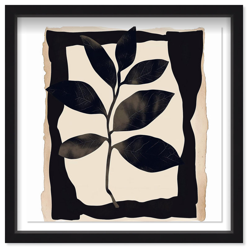 Oliver Gal Transcendent Spaces II Abstract Botanical - Luxury Shadowbox Framed Wall Art, 31.5" H x 31.5" W, Black