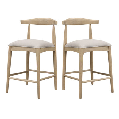 Tabouret de comptoir en tissu galet (ensemble de 2)