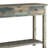 Arefa Beautiful Console Table, Antique Oak & Teal Blue