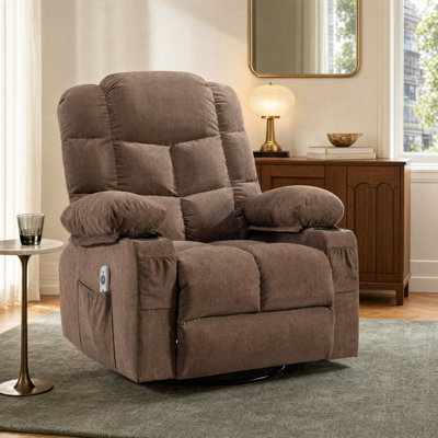 Oversized Massage Swivel Recliner Chair