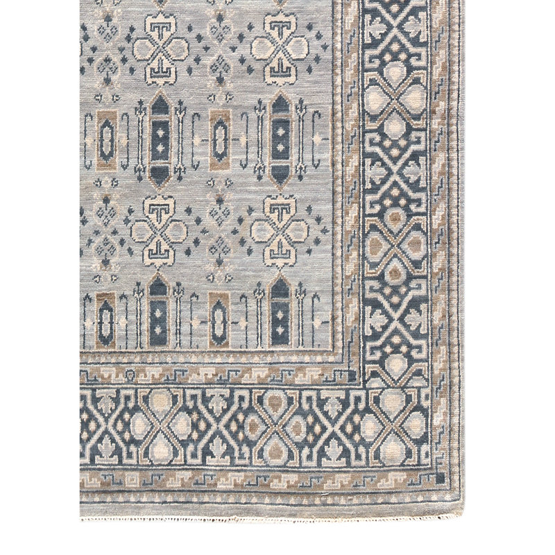 Blu Blue Hand-Knotted Accent Rug 2'X3', Rectangle 2' x 3'