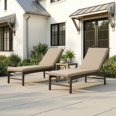 23‘’ in W X 80‘’ in D X 2.75‘’ in H Outdoor Chaise Lounge Cushion Set (Set of 2)