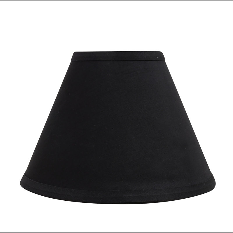 Black Tetoron Cotton Empire Lamp Shade with Brass UNO Fitter