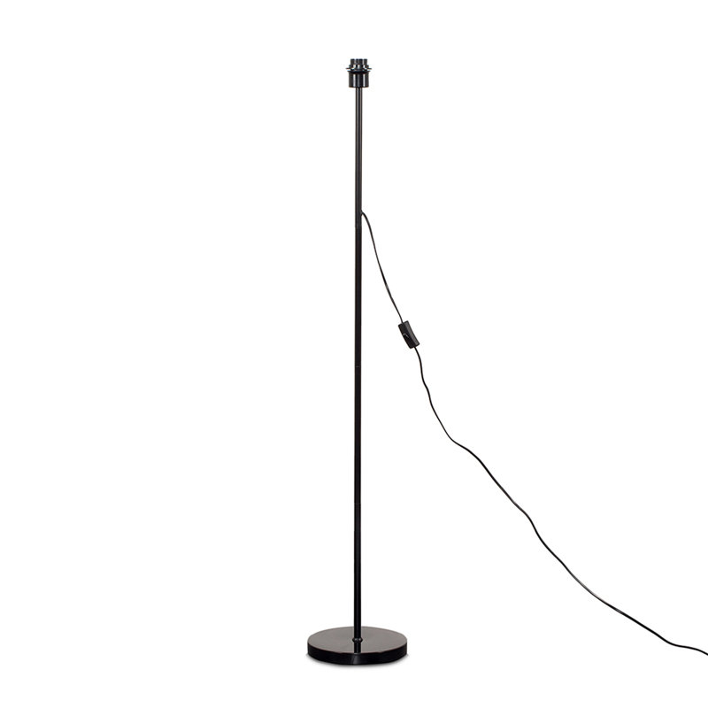 Chaisson 129cm Standard Floor Lamp Base with Foot Switch, Black