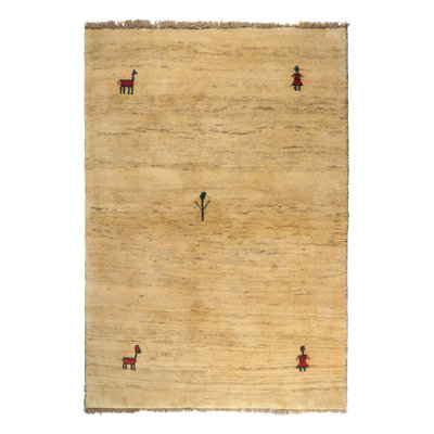 One-of-a-Kind 3’9” X 5’4” Hand Knotted Area Rug