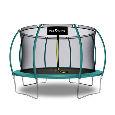 Ensemble de trampoline d'extérieur en forme de citrouille avec enceinte de sécurité Machrus Moxie, 14 pi
