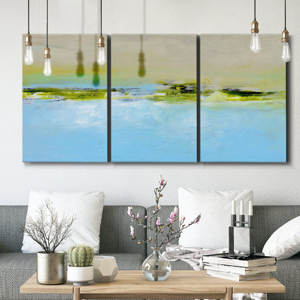 WexfordHome From The Terrace II Framed On Canvas 3 Pieces Print | Wayfair