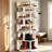 32-40 Pair Shoe Storage, 7 Tier Wood Rotating Shoe Rack