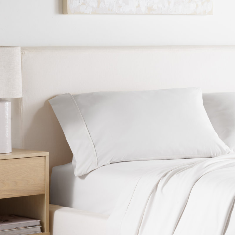 Lux Enzyme-Washed Double-Brushed 2pc. Pillowcase Set, Queen, White