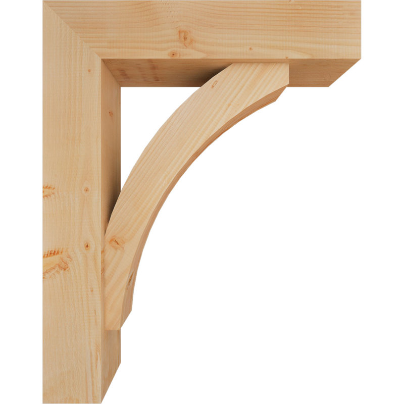 Thorton Block Bracket with Offset Brace, 38 x 30, 7 1/2"W Douglas Fir (Smooth)