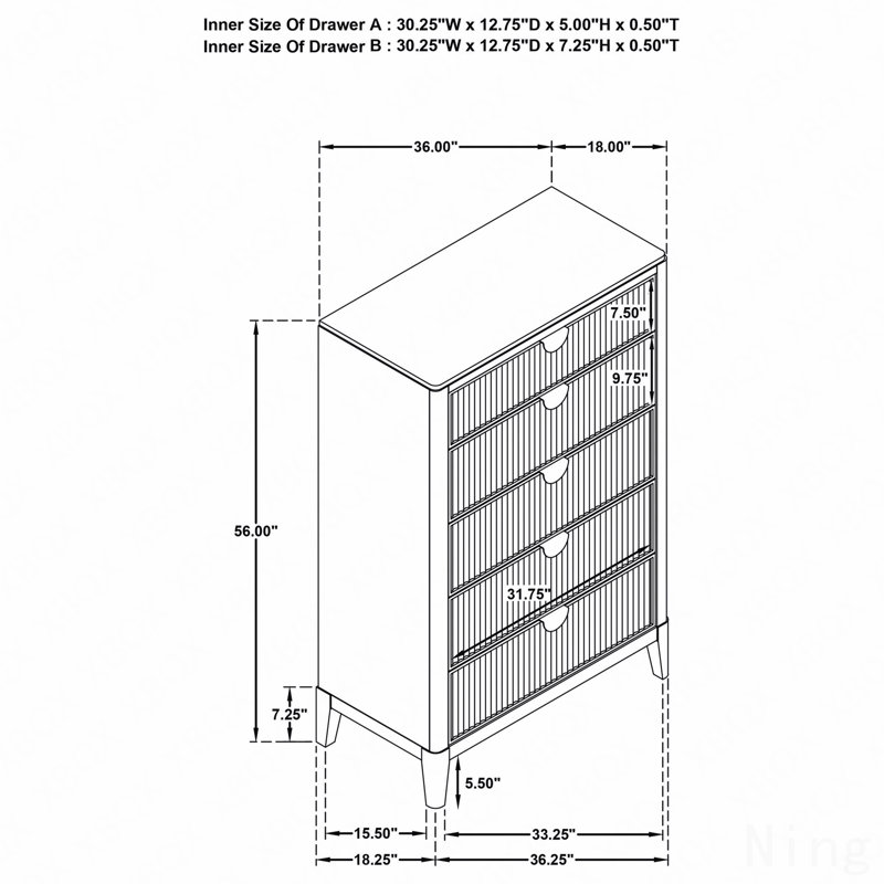 Commode 5 tiroirs