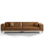 Canapé 111,81 "Mid-Century moderne avec base en noyer et assise très profonde - brun
