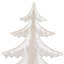 Décoration de table arbre de Noël brillant moucheté - 10 po - blanc